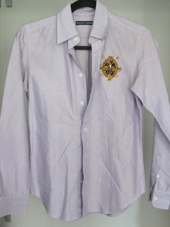 Ralph Lauren Tops - Ralph Lauren Embroidered Crest Button Down Shirt – Lavender – Size 2